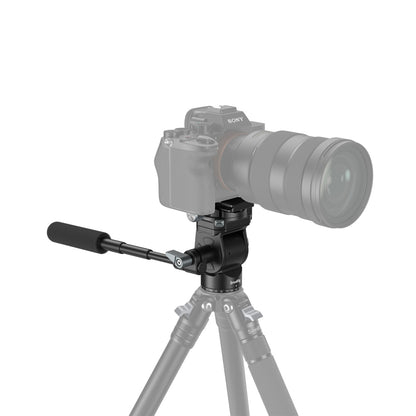 SmallRig Compact Video Tripod Head with Arca-Swiss Type Quick Release Plate, Telescopic Handle, One-Click Switch Horizontal to Vertical Shooting, One-Click Switch Horizontal to Vertical Shooting, Smooth 360° Panning & 180° Tilting | 4104