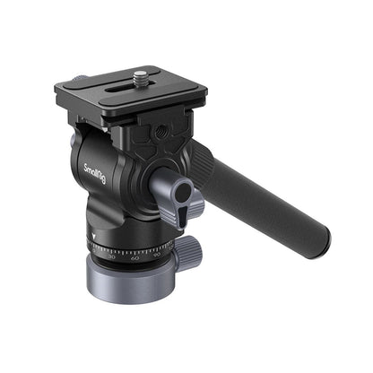 SmallRig Fluid Video Head Mount Plate with Leveling Base with Smooth Pan and Tilt Movements, 4Kg Max Payload and Built-In Wrench for Videography and Studio Equipment 4170
