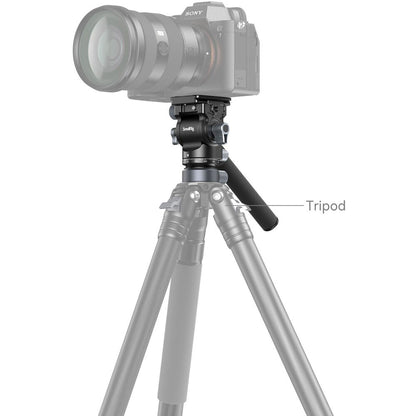 SmallRig Fluid Video Head Mount Plate with Leveling Base with Smooth Pan and Tilt Movements, 4Kg Max Payload and Built-In Wrench for Videography and Studio Equipment 4170