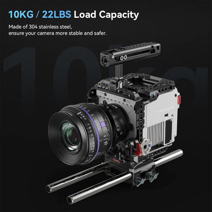 SmallRig Snap-On Quick-Locking NATO Cheese-Style Top Handle Grip for Camera Cage with 12kg Payload Capacity, Cold Shoe Mount, 3.2" Horizontal Adjustment, 1/4"-20 & 3/8"-16 ARRI Locating Holes | 4175