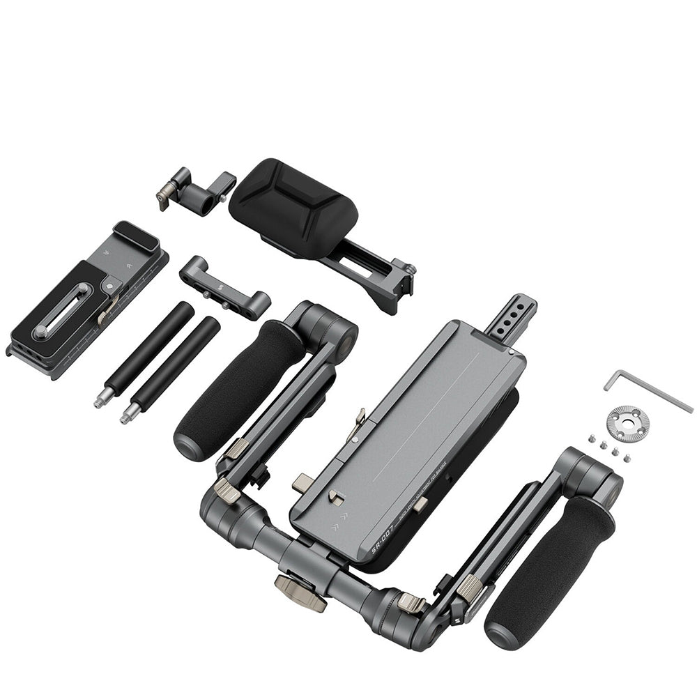 SmallRig HawkLock SR007 Pro Shoulder Rig with 2-in-1 Arca-Swiss / Manfrotto Plate, 360° Ergonomic Rotation Design, One-Touch Quick Adjustment, 1/4"-20 Thread Holes for Filmmaking, Professional Videography & Content Creation | 4181