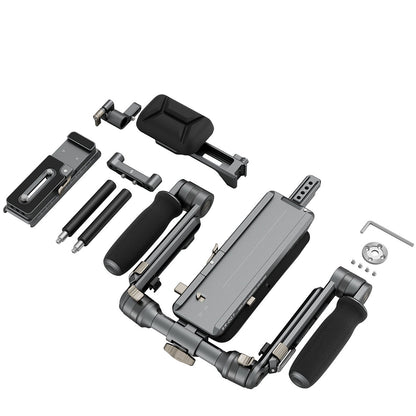 SmallRig HawkLock SR007 Pro Shoulder Rig with 2-in-1 Arca-Swiss / Manfrotto Plate, 360° Ergonomic Rotation Design, One-Touch Quick Adjustment, 1/4"-20 Thread Holes for Filmmaking, Professiol Videography & Content Creation | 4181