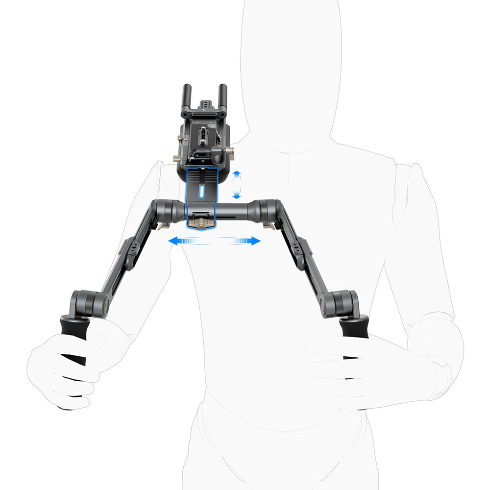 SmallRig HawkLock SR007 Pro Shoulder Rig with 2-in-1 Arca-Swiss / Manfrotto Plate, 360° Ergonomic Rotation Design, One-Touch Quick Adjustment, 1/4"-20 Thread Holes for Filmmaking, Professional Videography & Content Creation | 4181