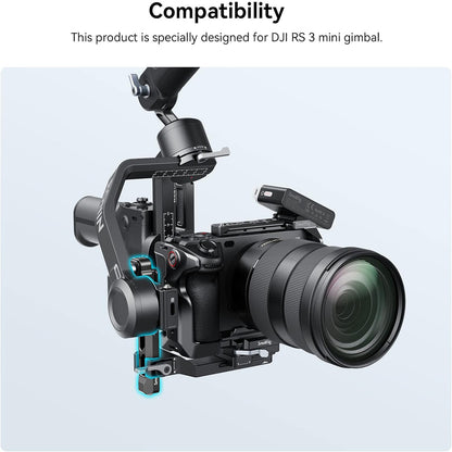 [CLEARANCE] SmallRig Light Aluminum Camera Vertical Arm Extension for DJI RS 3 Mini Gimbal Stabilizer with Arca-Swiss Type Quick Release Base Plate, Locking Lever, and Low center of Gravity | 4196