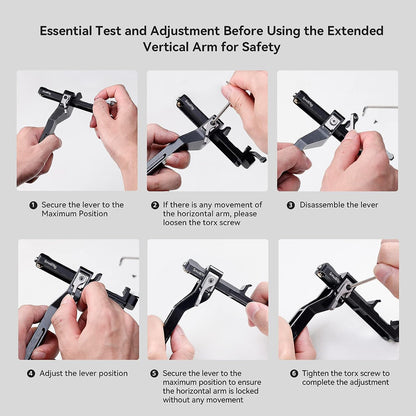[CLEARANCE] SmallRig Light Aluminum Camera Vertical Arm Extension for DJI RS 3 Mini Gimbal Stabilizer with Arca-Swiss Type Quick Release Base Plate, Locking Lever, and Low center of Gravity | 4196