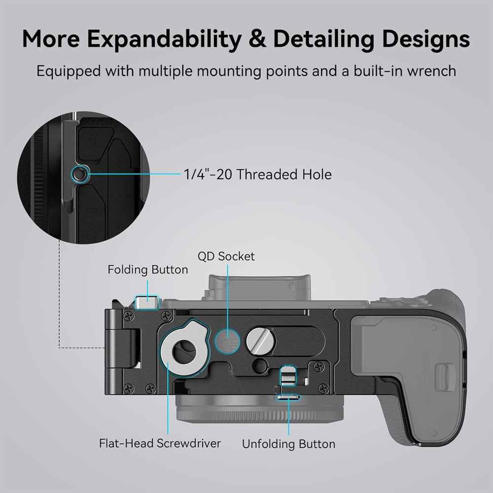 Camera Rig Fro R8 SmallRig Aluminum Foldable Camera L-Bracket for Canon EOS R8 & EOS RP ...