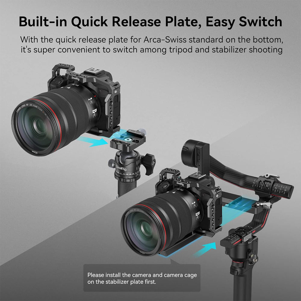 R50v Rig SmallRig Aluminum Formfitting Full Camera Cage for Canon EOS R50 with ...