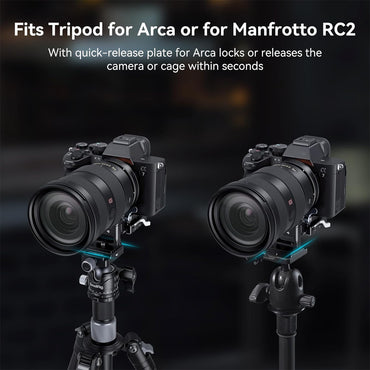 [CLEARANCE] SmallRig Horizontal to Verical Sony A-Series, FX3 & FX30 Rotatable Camera Mounting Plate Kit for RC2 & Arca-Swiss Type Tripod Heads with Multiple Mounting Points, Full Access to Buttons & Ports | 4244