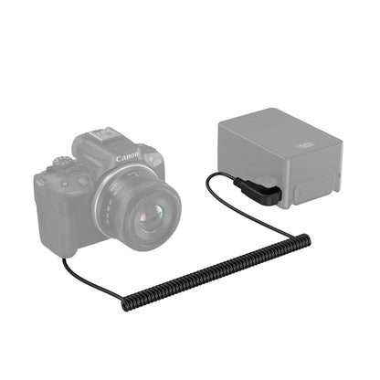SmallRig Right-Angle Male D-Tap to Canon LP-E6NH Dummy Battery 6.6' Coiled Power Cable with 7-8.4V Output & Upgraded Chip for Full Decoding | 4252