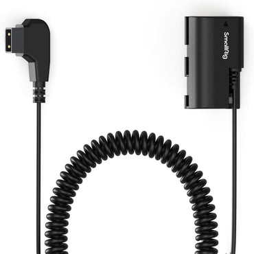 SmallRig Right-Angle Male D-Tap to Canon LP-E6NH Dummy Battery 6.6' Coiled Power Cable with 7-8.4V Output & Upgraded Chip for Full Decoding | 4252