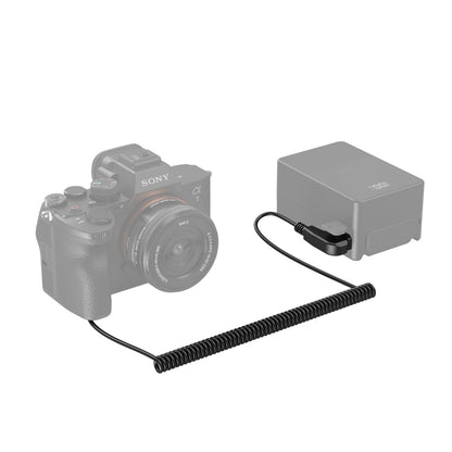 SmallRig Right-Angle Male D-Tap to NP-FZ100 Dummy Battery 6.6' Coiled Power Cable with 8-8.4V Output & Upgraded Chip for Full Decoding | 4253B