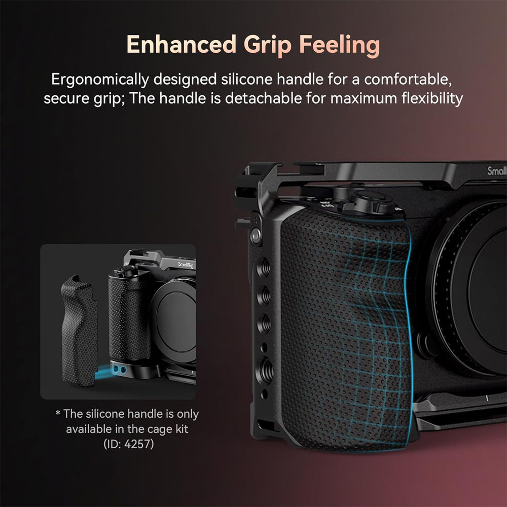 SmallRig Aluminum Formfitting Full Camera Cage Kit for Sony ZV-E1 with Silicone Handle Grip, Arca-Swiss Plate, HDMI Cable Clamp, 1/4"-20 Threaded Screw & Hole, ARRI 3/8" -16 Locating Holes, Dual Cold Shoe Mount, QD Socket Support | 4257