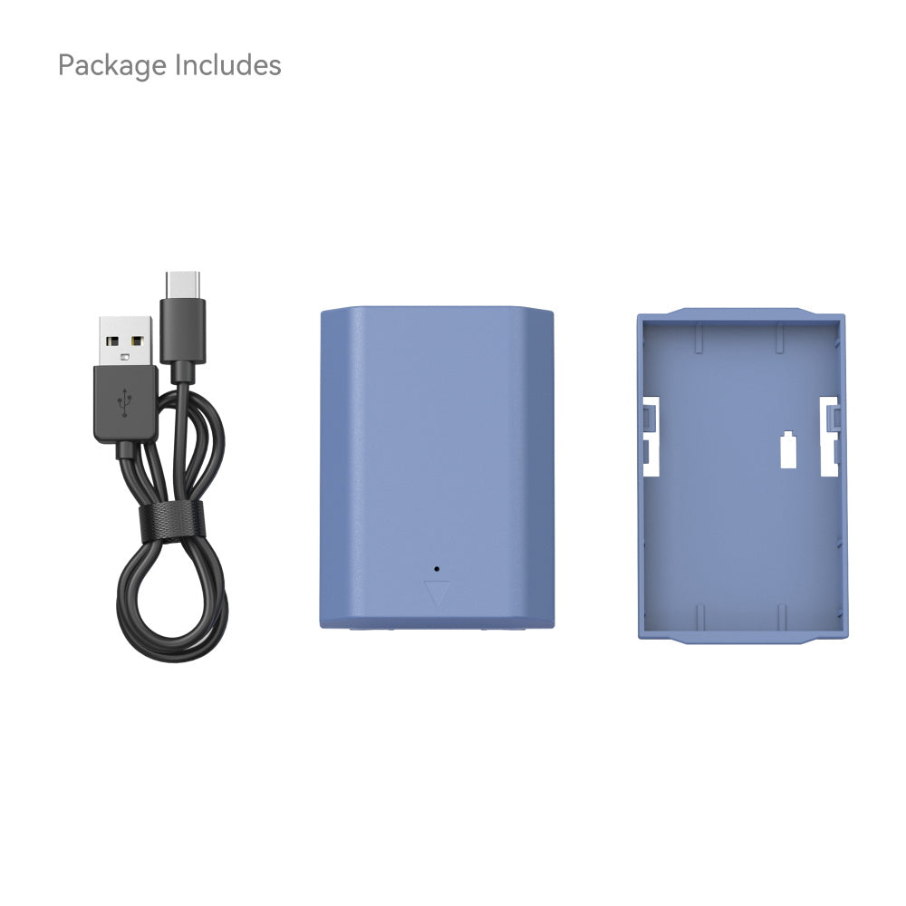 SmallRig NP-FZ100 Rechargeable Li-Ion Battery Pack 2400mAh 7.2V with 0.6m USB Type C Charging Cable for Sony Alpha, A1，A7C，A7R IV，A7 III，A9 II，A7S III，A7R III，A7R V，A6700，A6600 | 4265