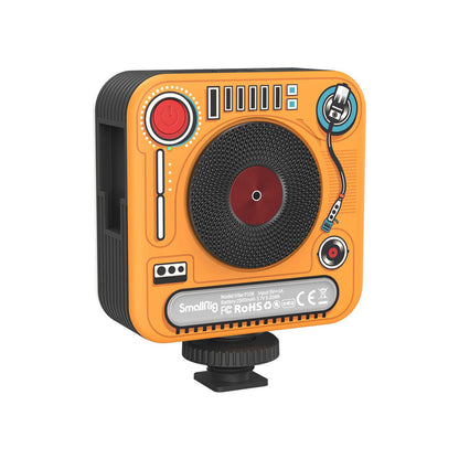 [CLEARANCE] SmallRig Vibe P108 RGB Video Light Built-In 2500mAh Battery with 2700-6500K Color Temperature, 12 Light FX, Shoe Mounts on 3 Sides + Base Adapter, 1-Handed Dimming, RGB, CCT Control Wheel for Vlogging (Phonograph) | 4276