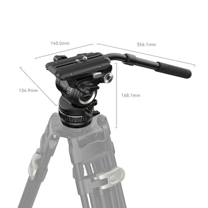 SmallRig PH8 Professional 75mm Fluid Head for Video Tripod, Monopod, Slider & Jibs with Manfrotto Snap-In Quick Release Plate for Digital Camera, Camcorder & Smartphone Holders | 4287