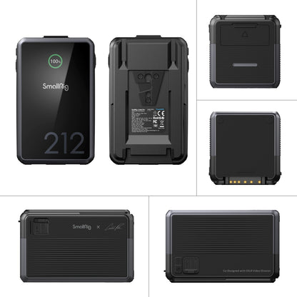 SmallRig VB212 V-Mount Battery x Caleb Pike Special Edition with 212Wh Capacity, 140W PD 3.1 USB C Fast Charging, Intelligent BMS, 12x Built-In LG 21700 Batteries, and Multi Interface Ports for Camera Monitor Studio Light Laptop Smartphone