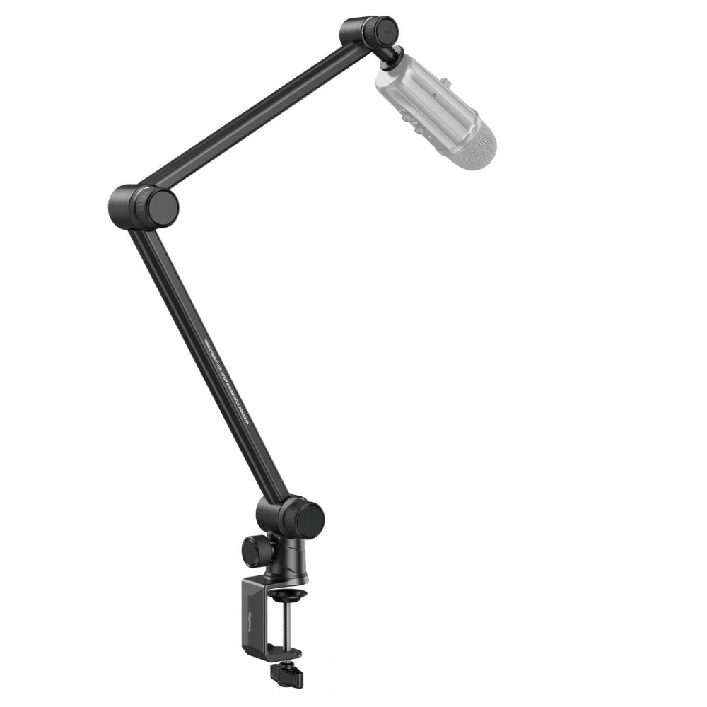 SmallRig Microphone Boom Arm Desk Mount with 1.5kg Load Capacity, Telescopic Rod, Hydraulic Damping Joints, Cold Shoe Mount, Thread Adapters and Wireless Lavalier Mic Support for Podcast Recording, Live Audio Streaming and Vlogging | 4303