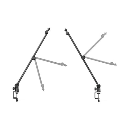 SmallRig Microphone Boom Arm Desk Mount with 1.5kg Load Capacity, Telescopic Rod, Hydraulic Damping Joints, Cold Shoe Mount, Thread Adapters and Wireless Lavalier Mic Support for Podcast Recording, Live Audio Streaming and Vlogging | 4303