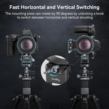 SmallRig Horizontal to Vertical Nikon Z-Series Rotatable Camera Mounting Plate Kit for RC2 & Arca-Swiss Type Tripod Heads with Multiple Mounting Points, Full Access to Buttons & Ports | 4306