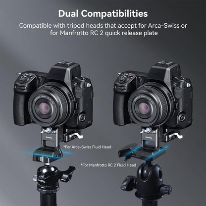 SmallRig Horizontal to Vertical Nikon Z-Series Rotatable Camera Mounting Plate Kit for RC2 & Arca-Swiss Type Tripod Heads with Multiple Mounting Points, Full Access to Buttons & Ports | 4306