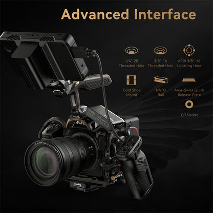 SmallRig Night Eagle Full Camera Cage Kit for Nikon Z8 Mirrorless Camera with Arca-Swiss Quick Release Plate, 1/4"-20 and 3/8"-16  Threads,QD Socket, TO Rail and Cold Shoe Mount | 4317
