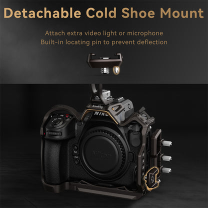 SmallRig Night Eagle Full Camera Cage Kit for Nikon Z8 Mirrorless Camera with Arca-Swiss Quick Release Plate, 1/4"-20 and 3/8"-16  Threads,QD Socket, TO Rail and Cold Shoe Mount | 4317
