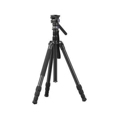 SmallRig FreeBlazer CT190 Aluminum Video Tripod with Integrated Bowl Leveling Base, 360° 90°/-55° Pan & Tilt Control, Telescopic Legs, Detachable Monopod, 184cm Adjustable Max Height