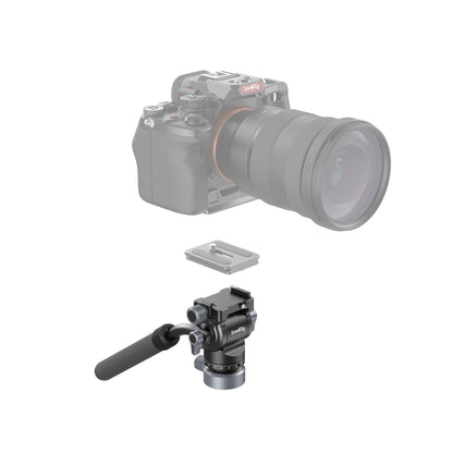 SmallRig FreeBlazer CT190 Aluminum Video Tripod with Integrated Bowl Leveling Base, 360° 90°/-55° Pan & Tilt Control, Telescopic Legs, Detachable Monopod, 184cm Adjustable Max Height