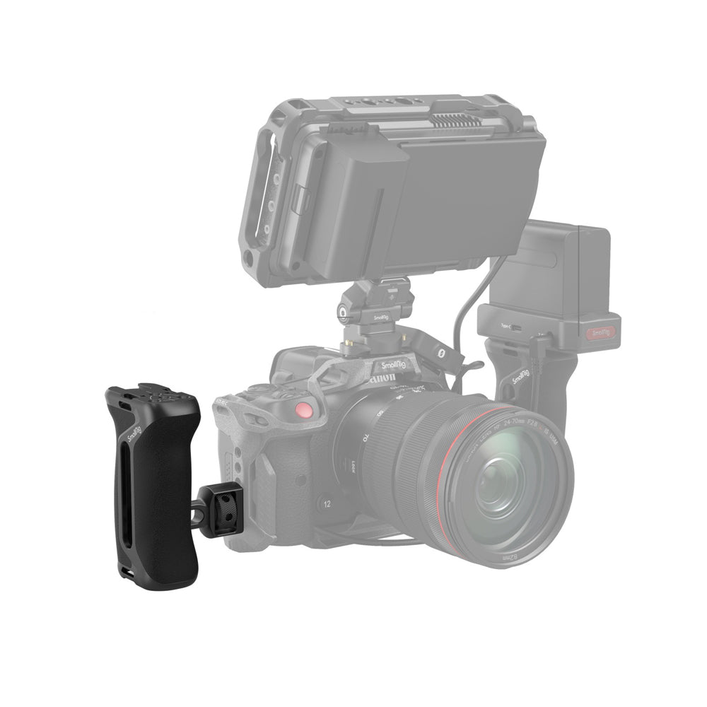 SmallRig Right-or-Left Side Handle Grip for Camera Cage with ARRI 3/8"-16 & 1/4"-20 Locating Screws, 15kg Payload Capcity, Cold Shoe Mounts, Wrist Strap Slot, 1.4" Vertical Adjustment | 4346