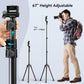 SmallRig PT-30 4 Section Reverse Folding Livestreaming Aluminum Tripod Kit with 180 Degree Video Head, Max 67" Working Height, 2Kg Load Capacity, 33ft Wireless Remote Range for Smartphones, Vlog Vlogging, Live Selling, Interviews