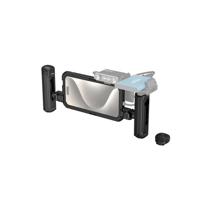 [CLEARANCE] SmallRig Mobile Phone Case Video Cage Kit for iPhone 15 Pro Max with Quick Release Horizontal / Vertical Dual Side Handles, Multiple Cold Shoe Mounts, Wireless Control, 1/4"-20 Attachment Threads, and M-Mount Lens Plate | 4392