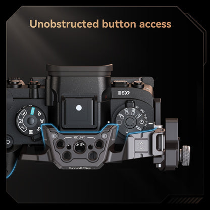 SmallRig Aluminum Formfitting Camera Cage for Sony a9 III / ILCE-9M3 Body with HDMI Cable Clamp, Arca-Swiss Quick Release Plate, TO Rail, Cold Shoe Mount, QD Socket, 1/4"-20 Threaded & ARRI 3/8"-16 Locating Hole for Accessory Attachments
