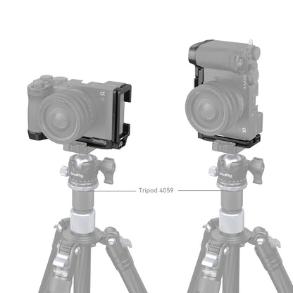 SmallRig Metal Camera L-Bracket for Sony a7C II and a7CR with Multiple 1/4"-20 Threaded Holes, QD Socket, Arca-Type Side Plate and Base Plate for Photography Accessories and Attachment
