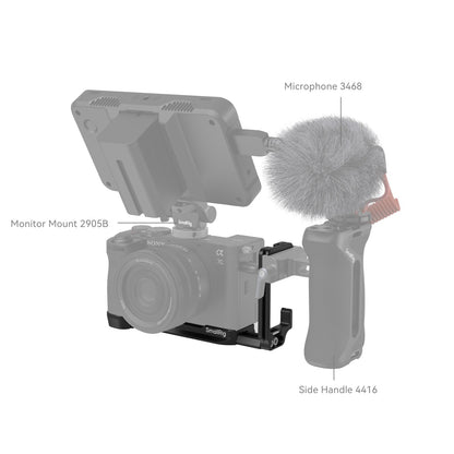 SmallRig Metal Camera L-Bracket for Sony a7C II and a7CR with Multiple 1/4"-20 Threaded Holes, QD Socket, Arca-Type Side Plate and Base Plate for Photography Accessories and Attachment