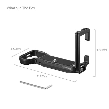 SmallRig Metal Camera L-Bracket for Sony a7C II and a7CR with Multiple 1/4"-20 Threaded Holes, QD Socket, Arca-Type Side Plate and Base Plate for Photography Accessories and Attachment