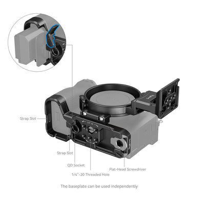[CLEARANCE] SmallRig Horizontal to Vertical Camera Mount Plate Kit for Sony a7C II / ILCE-7CM2 and a7CR / ILCE-7CR Body with Arca-Swiss Quick Release Plate, 1/4"-20 & 3/8"-16 Threaded Holes for Handle Grips, Magic Arms, and Other Accessory Attachments