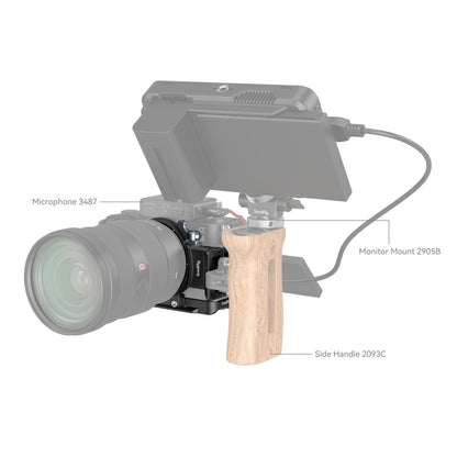 [CLEARANCE] SmallRig Horizontal to Vertical Camera Mount Plate Kit for Sony a7C II / ILCE-7CM2 and a7CR / ILCE-7CR Body with Arca-Swiss Quick Release Plate, 1/4"-20 & 3/8"-16 Threaded Holes for Handle Grips, Magic Arms, and Other Accessory Attachments