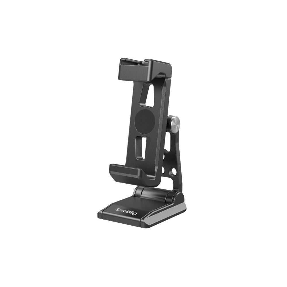 SmallRig Metal Phone Holder with Arca-Swiss Support, 1/4"-20 Female Thread, Cold Shoe Mount, Supports Horizontal & Vertical Shooting, 90° Tilt and Three Rotating Joints for 2.2 to 3.5" Wide Smartphones | 4611