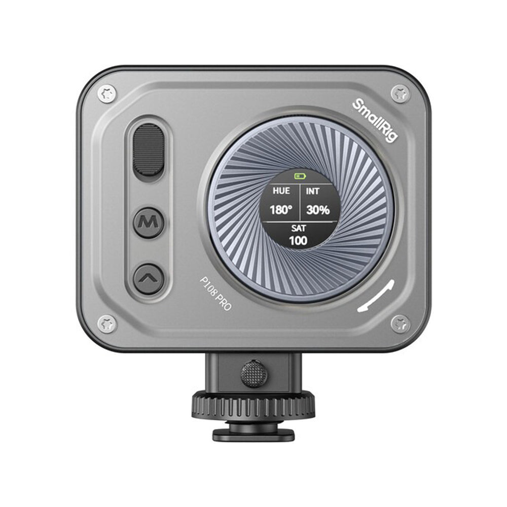 SmallRig Vibe P108 Pro Mini Full Color RGB LED Video Light with 2500K~6500K CCT, 1500mAh Battery, Multiple Mounts, 1/4"-20 Threaded Holes, USB Type-C Charging Port and 12 Lighting Effects for Photography