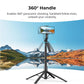 SmallRig Encore PT-60 6-Section Tripod + Windproof Smartphone Stabilizer Stand Aluminum Alloy and Bluetooth 5.0 Remote Control with Max 79" Operating Height, 1Kg Max Load Capacity for Vlog Vlogging Live Selling Content Creation