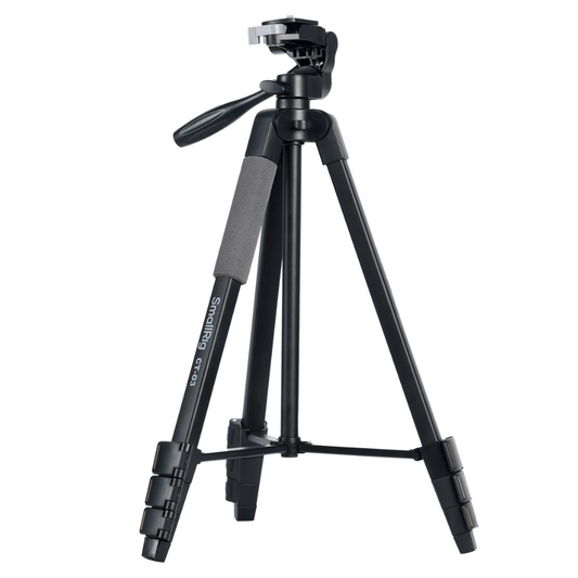 SmallRig CT-01 CT-03 Versatile Lightweight Tripod with up to 3kg Load Capacity, 148cm Height Range, Lever Locked 4-Section Leg, Touch-and-Go Quick-Release Mount Plate for Live Streaming, Vlogging and Outdoor Shooting | 4687 4717