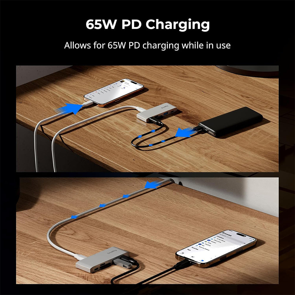 SmallRig 5-in-1 Memory Card Reader Docking Station for SD / SDHC / SDXC / Micro SD SDHC SDXC with 65W PD Fast Charging / Data Transfer, Dual SD/TF Slots and USB-C USB-A Ports | 4746