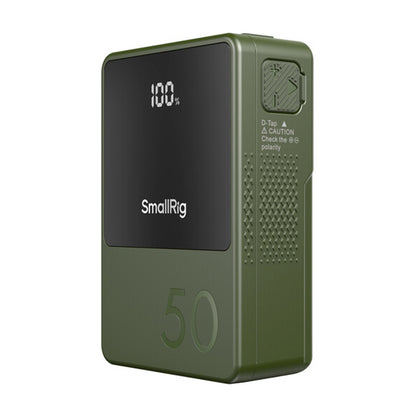 SmallRig VB50 Mini V Mount Battery (50Wh) with Safe & Fast Bi-Directional Charging, Multiple Interfaces & OLED Display for Cameras, Camcorders, Drones, Gimbals, Phones, Tablets, Laptops, Video Lights & Field Monitors | 3579 Black