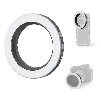 SmallRig Vibe P30 Bi-Color Detachable Smartphone / Camera LED Ring Light 3200K - 5600K with 3 Brightness Levels for Food Photography, Selfie and Vlogging | 4873