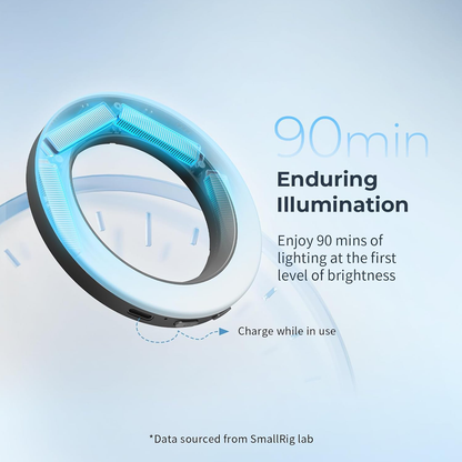 SmallRig Vibe P30 Bi-Color Detachable Smartphone / Camera LED Ring Light 3200K - 5600K with 3 Brightness Levels for Food Photography, Selfie and Vlogging | 4873