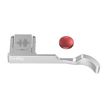 SmallRig Thumb Grip Rest and Shutter Release Button for FUJIFILM X-M5 Mirrorless Camera, Shoe Mount with Silicone Pads for Photography | Silver, Black