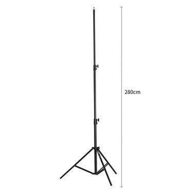 SmallRig LA-S280 Aluminum Alloy Spring Cushioned 3-Section Light Stand with 5Kg Load Capacity, 110" Max Height and 5/8" Stud with 1/4"-20 Screw Mount for Lighting and Studio Equipment