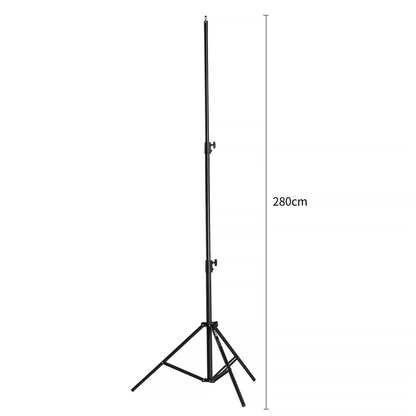 SmallRig LA-S280 Aluminum Alloy Spring Cushioned 3-Section Light Stand with 5Kg Load Capacity, 110" Max Height and 5/8" Stud with 1/4"-20 Screw Mount for Lighting and Studio Equipment