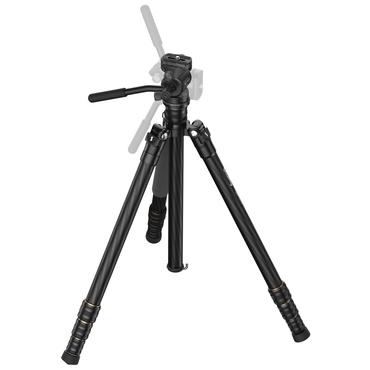 SmallRig CT150 Carbon Fiber Travel Tripod and Video Head 4-Section with Max 62" Working Height and 3kg Load Capacity,  360° Panning, +90 / -70° Tilt with Smartphone Mount for Photography