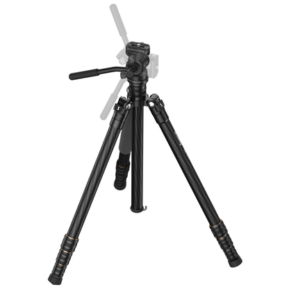SmallRig CT150 Carbon Fiber Travel Tripod and Video Head 4-Section with Max 62" Working Height and 3kg Load Capacity,  360° Panning, +90 / -70° Tilt with Smartphone Mount for Photography